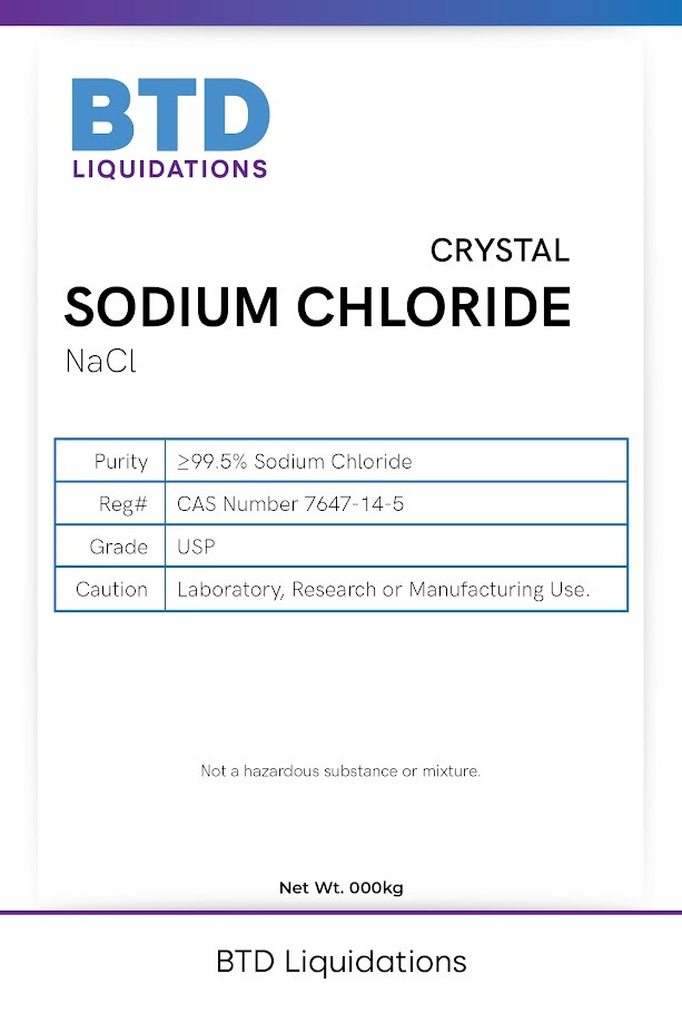 Sodium Chloride 99.5% USP Grade 500g
