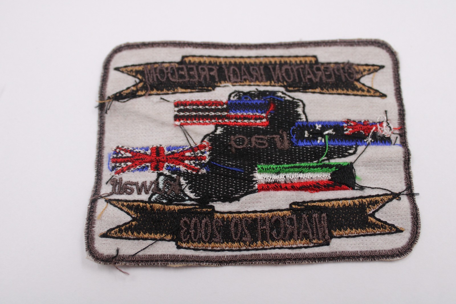 OPERATION IRAQI FREEDOM PATCH. MARCH 2O, 2003 sew on patch