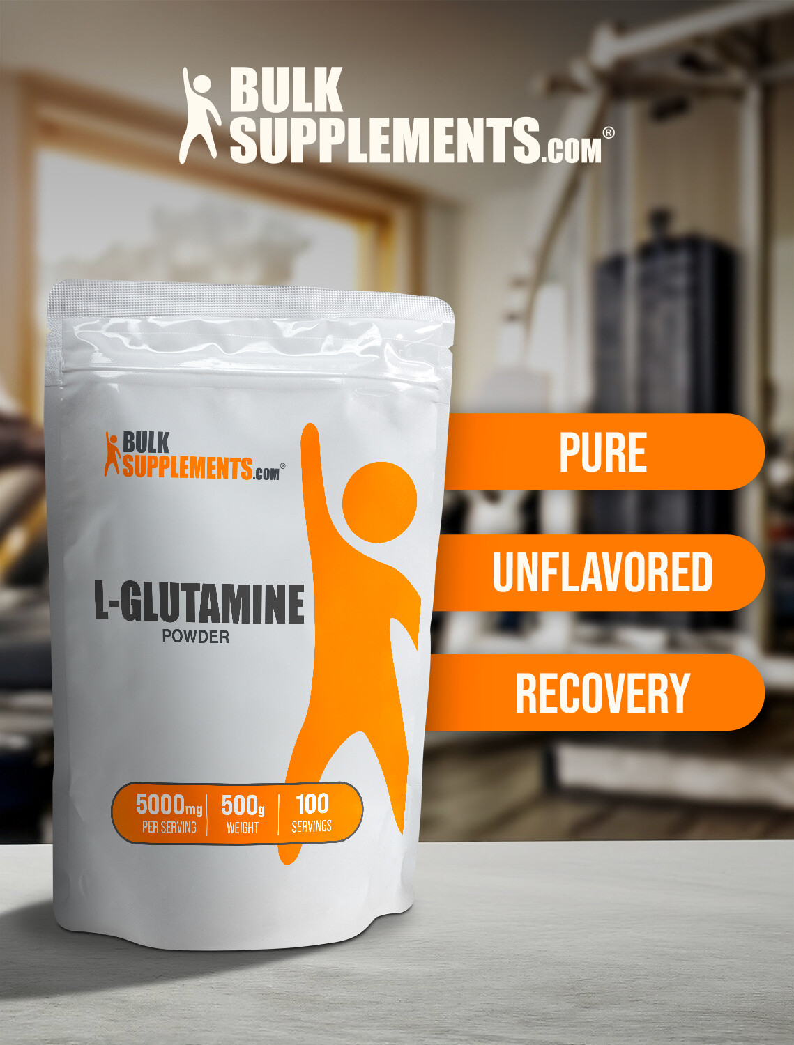 BulkSupplements L-Glutamine Powder - 5000 mg Per Serving