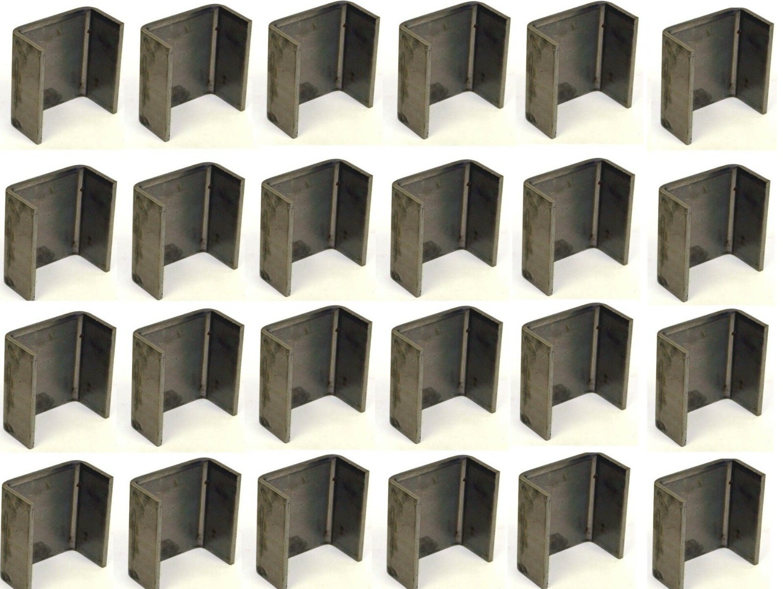 24 Pack – 2×4 Weld-On Trailer Stake Pockets – Heavy-Duty 7-Gauge Steel Bed Holde