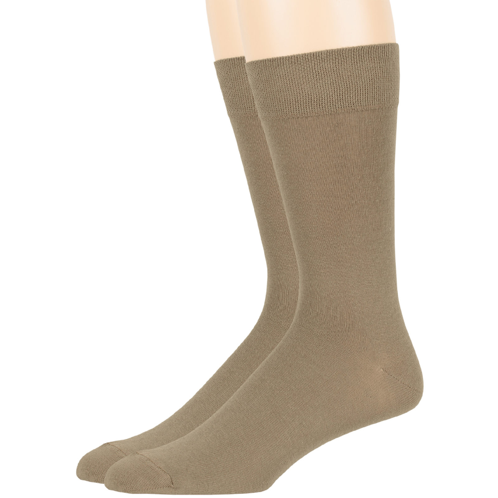 Men's Cotton 6 Pack Dress Casual Brown Gold Olive Green Khaki Sock Size 10-13