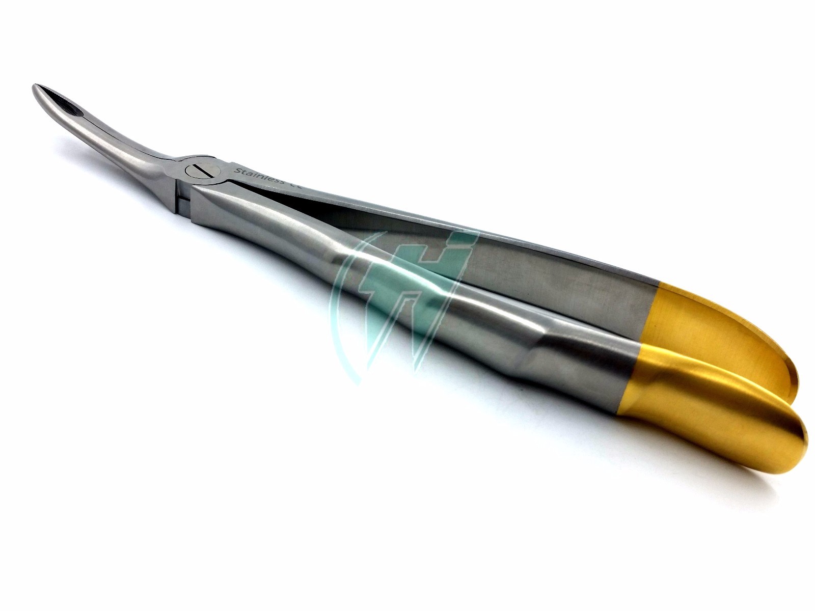 German Stainless Root Tip Dental Extracting Extraction Forceps Curved #44