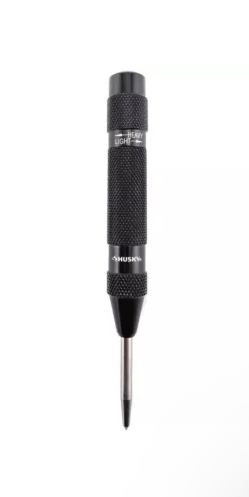 Husky AUTOMATIC CENTER PUNCH  PUNCHES MARKS SCRIBES STARTS DRILL NAIL SCREW HOLE