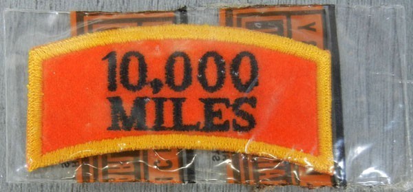 NOS Rare Vintage Harley Davidson Orange 10,000 MILES Patch in Original Package