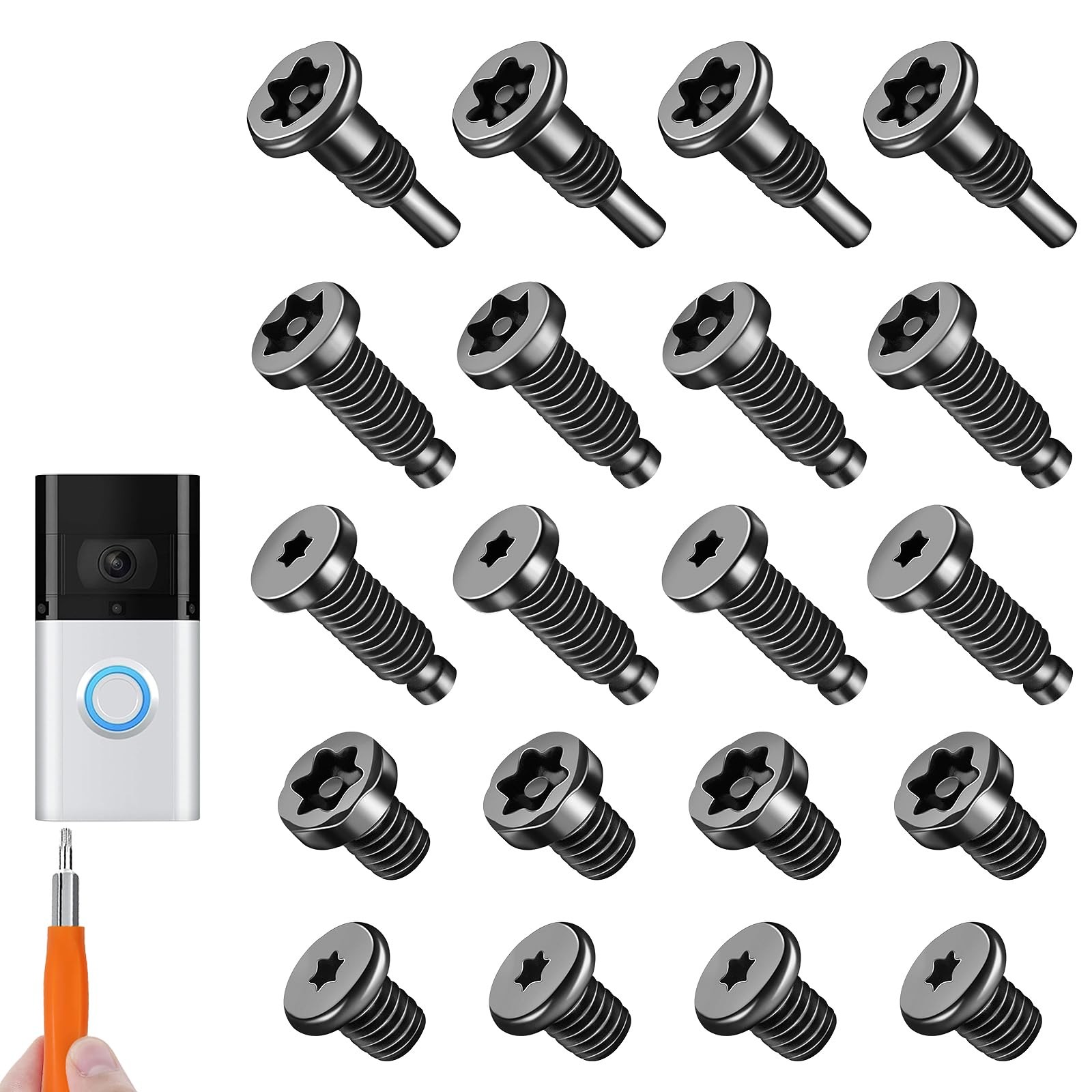 20Pcs Security Screws for Camera Doorbell Screws Replacement with Video Doorb...