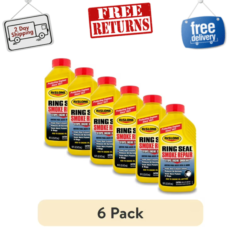 Rislone 4416 High Mileage Ring Seal Smoke Repair, Oil Additive, 16 oz, 6 Pack