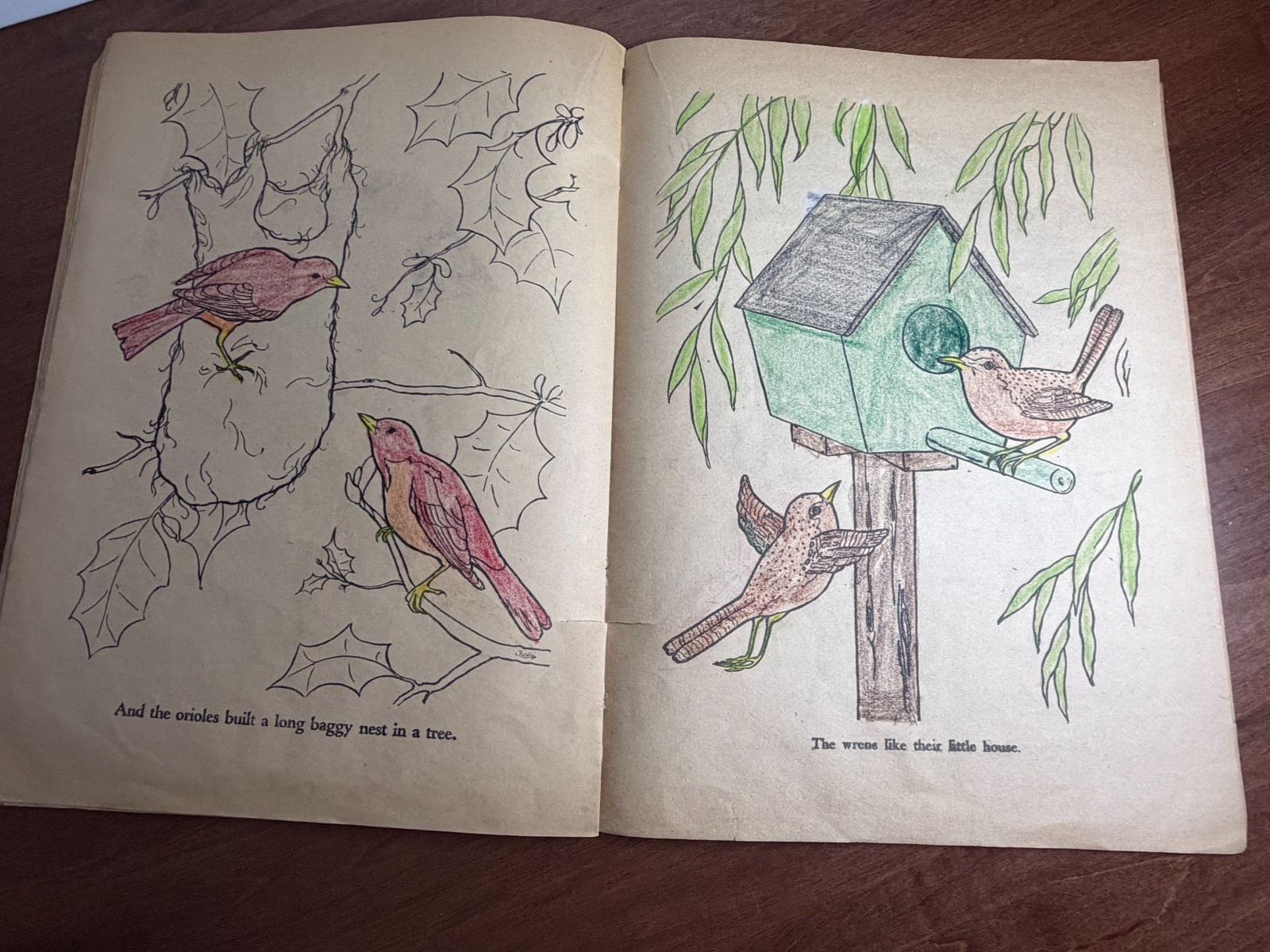 1960's Large Wise Owl Coloring book. (Q)