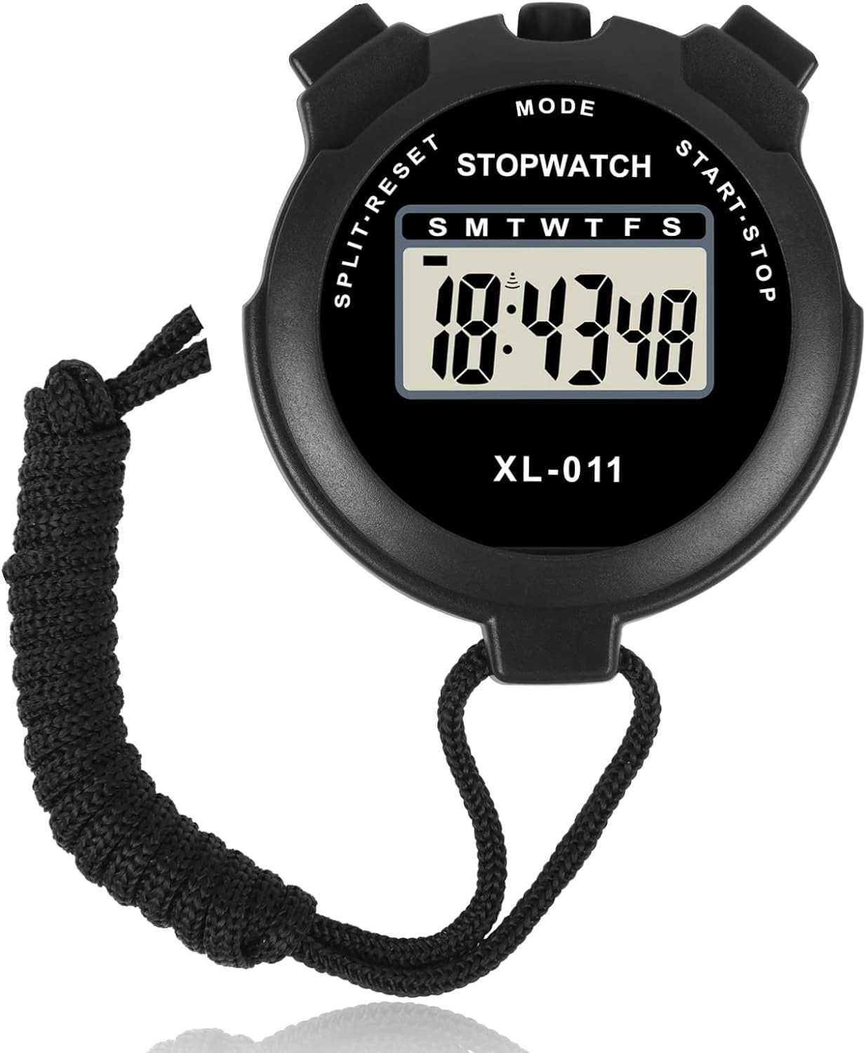 Digital Sports Timer, Simple Travel Stopwatch with Large Black