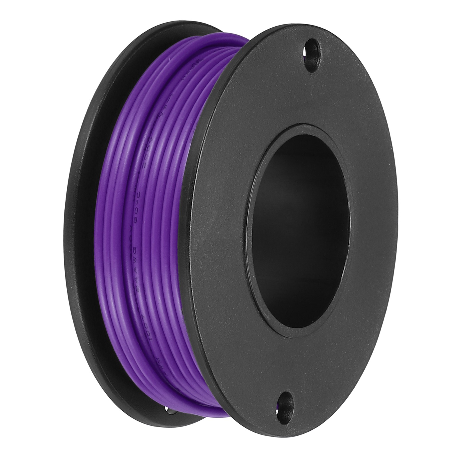 24AWG Stranded Wire PVC Hookup 10M/33ft Purple, Electrical Wire UL1007 Spool