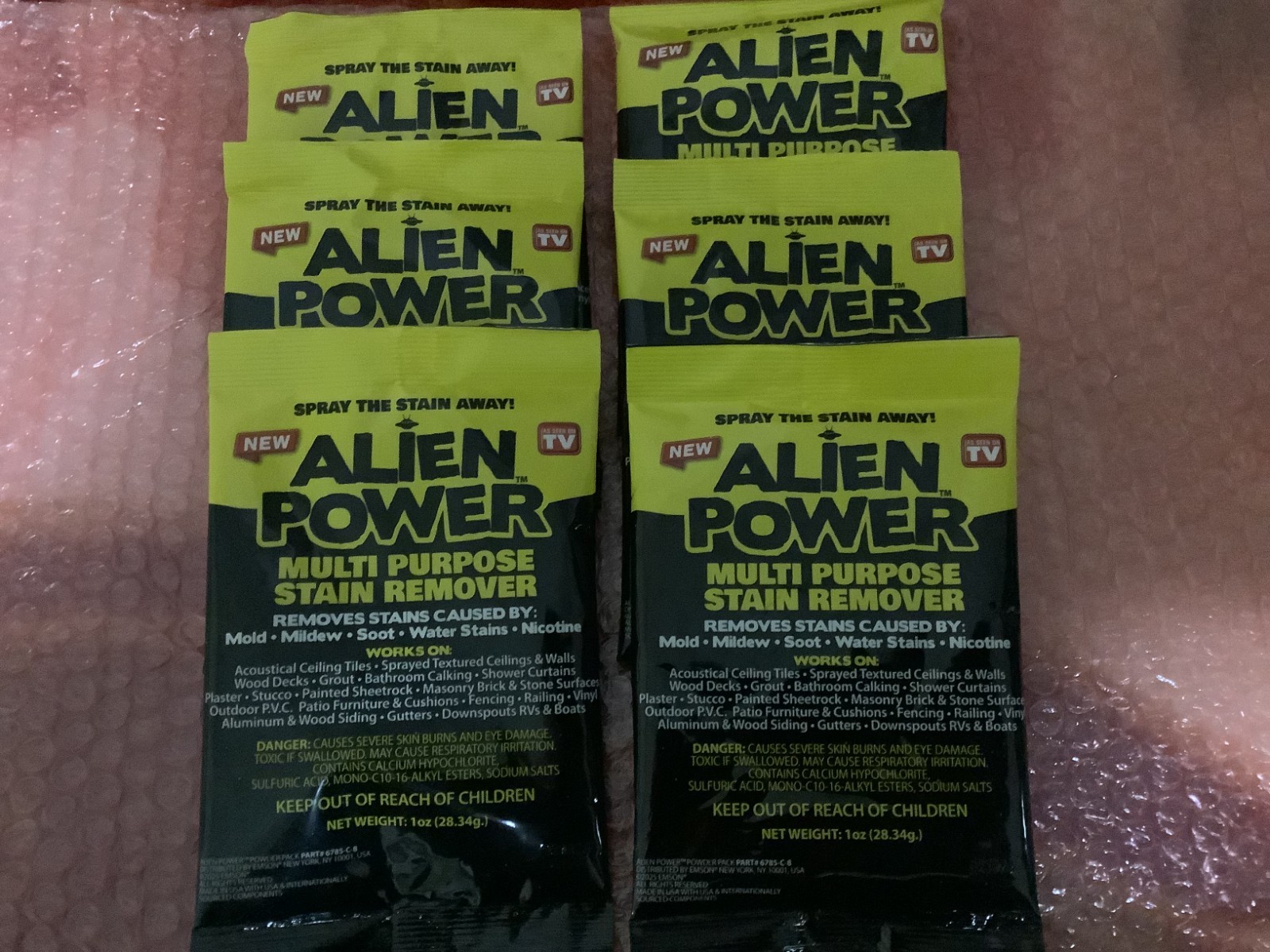 Alien Power Cleaner  6 Pack Refill Packets Only Refills  Makes 144 Fl Oz
