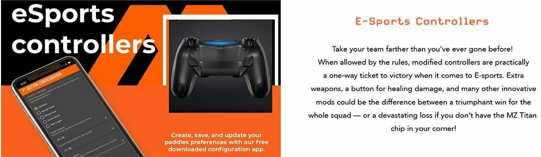 ModdedZone BLACK/BLACK Smart Rapid Fire Custom Modded Controller for PS5 FPS