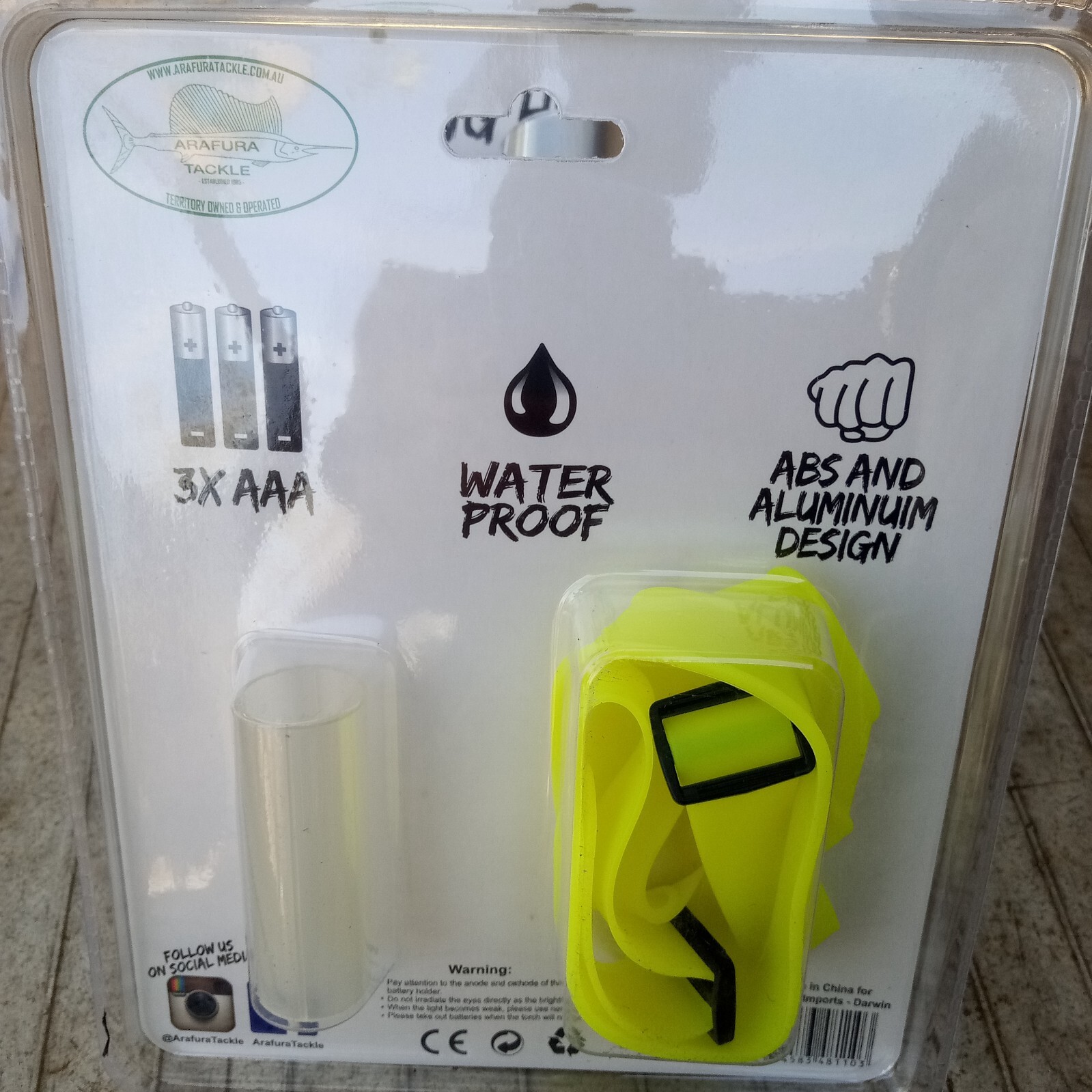 Diving Headlight LED 100m Waterproof Flashlight Torch Light NOS. x2.