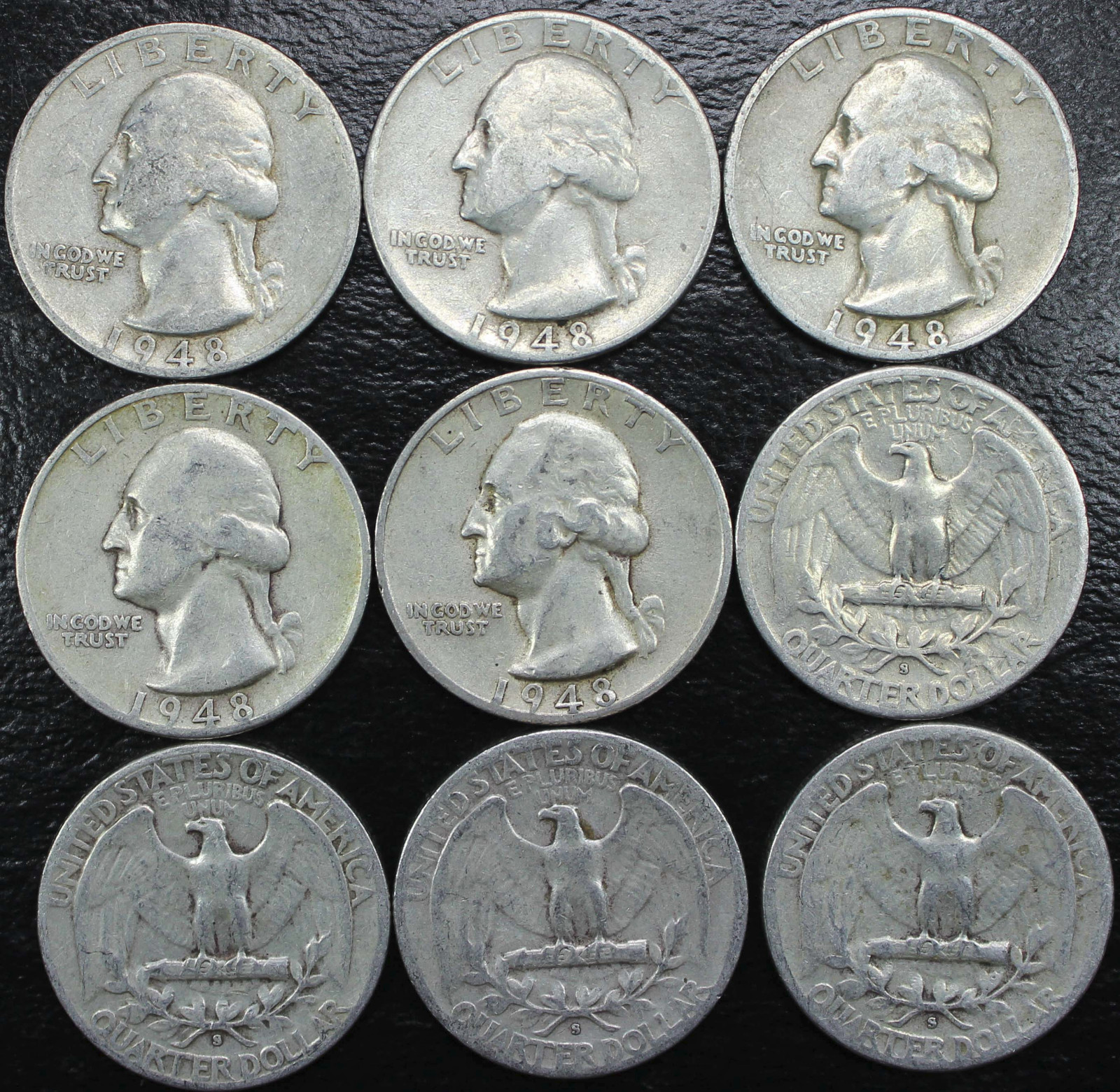 1948-s Washington Quarter Average Grade of Coin You Will Receive is Photographed