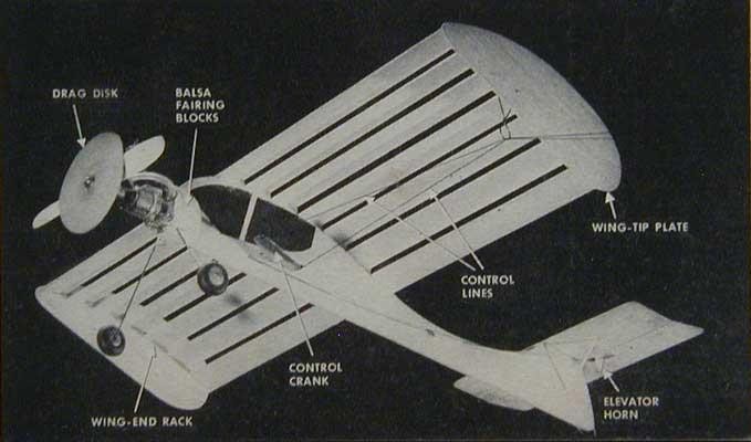 C/L Trainer Airplane 1955 How-To build PLANS Easy to Fly NO STALL