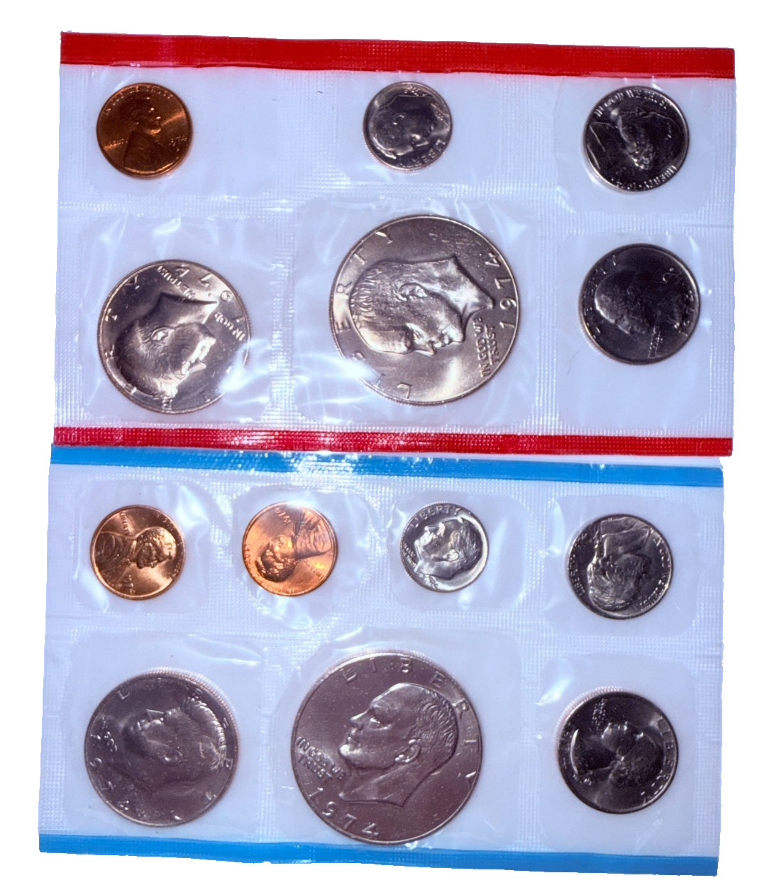 100 - 1974 US Uncirculated Mint Set 13 Coins Original Cello Pack "As Pictured"