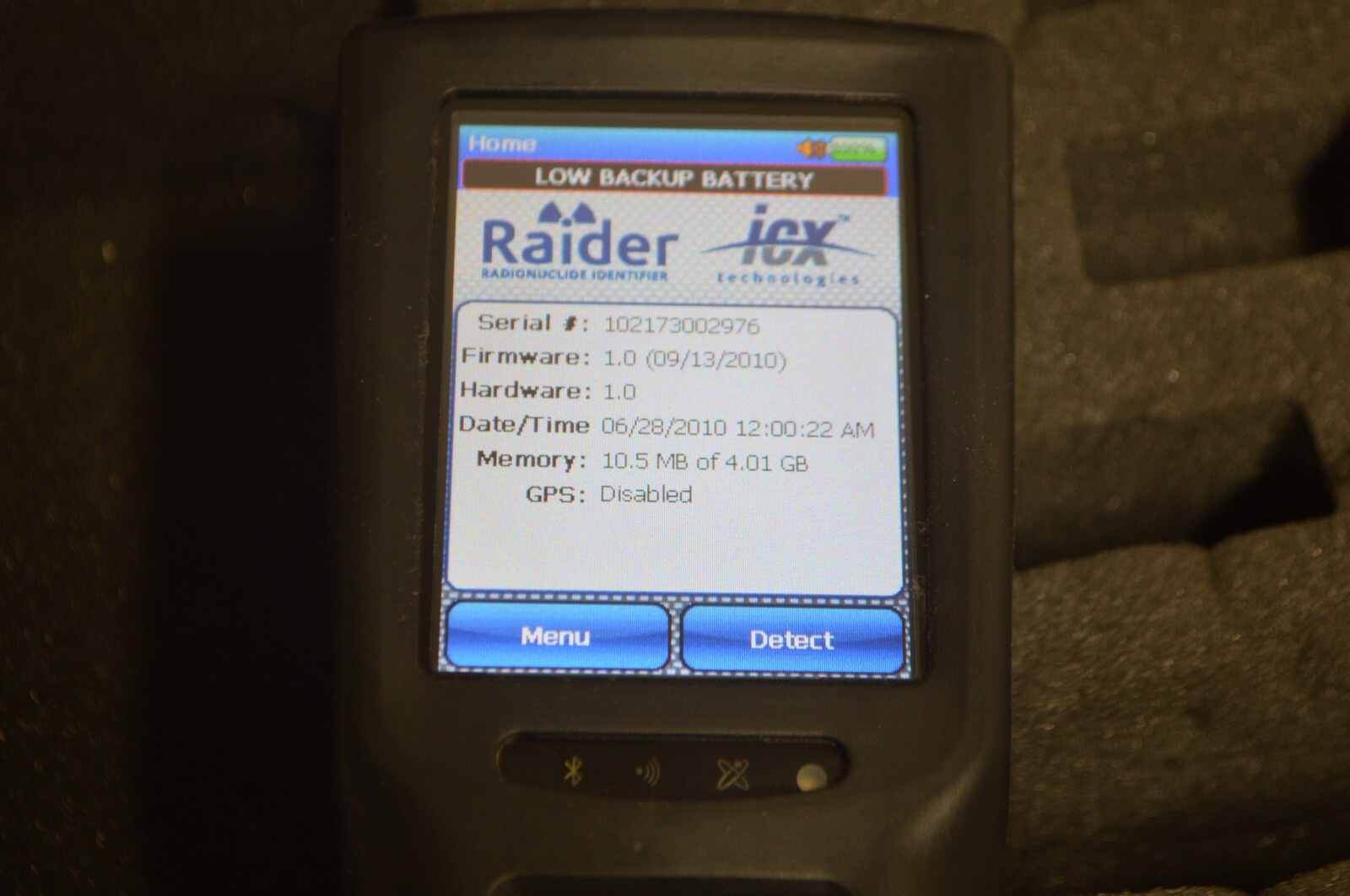 Flir ICX Raider Radiation Detector #W5976