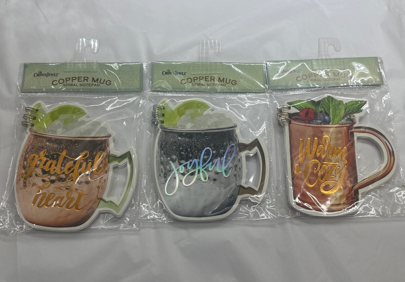 Crown Jewlz Copper Mug Spiral Notepad set of three bar moscow women owned