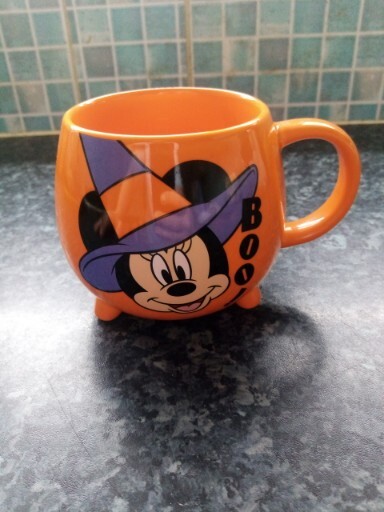 Halloween Disney Minnie Mouse Orange Footed Halloween Mug