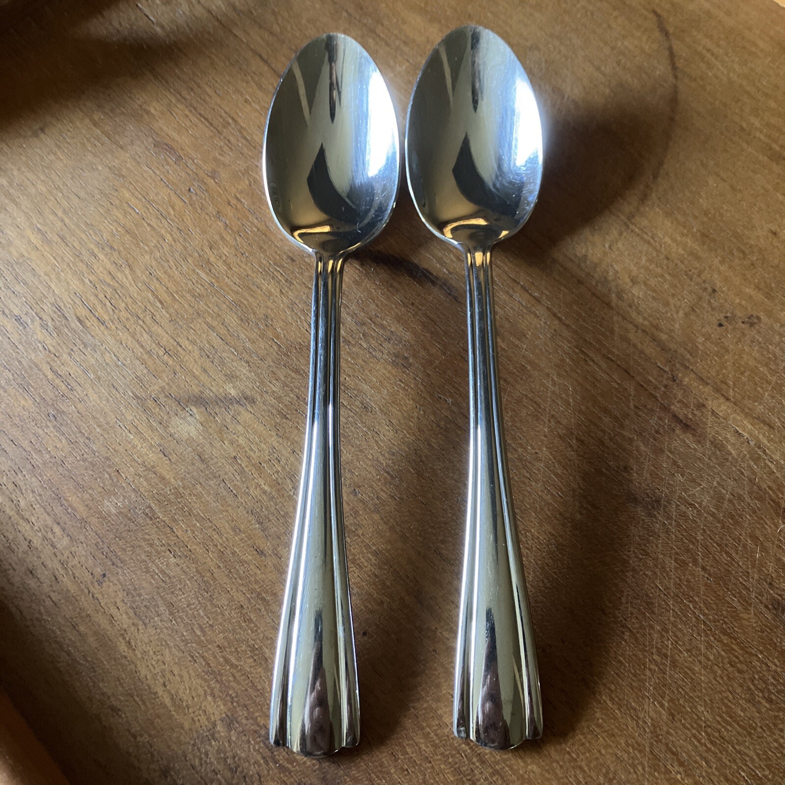 Elana by Hampton Silversmiths  18/10 Stainless 2 Oval Soup Spoons 8"