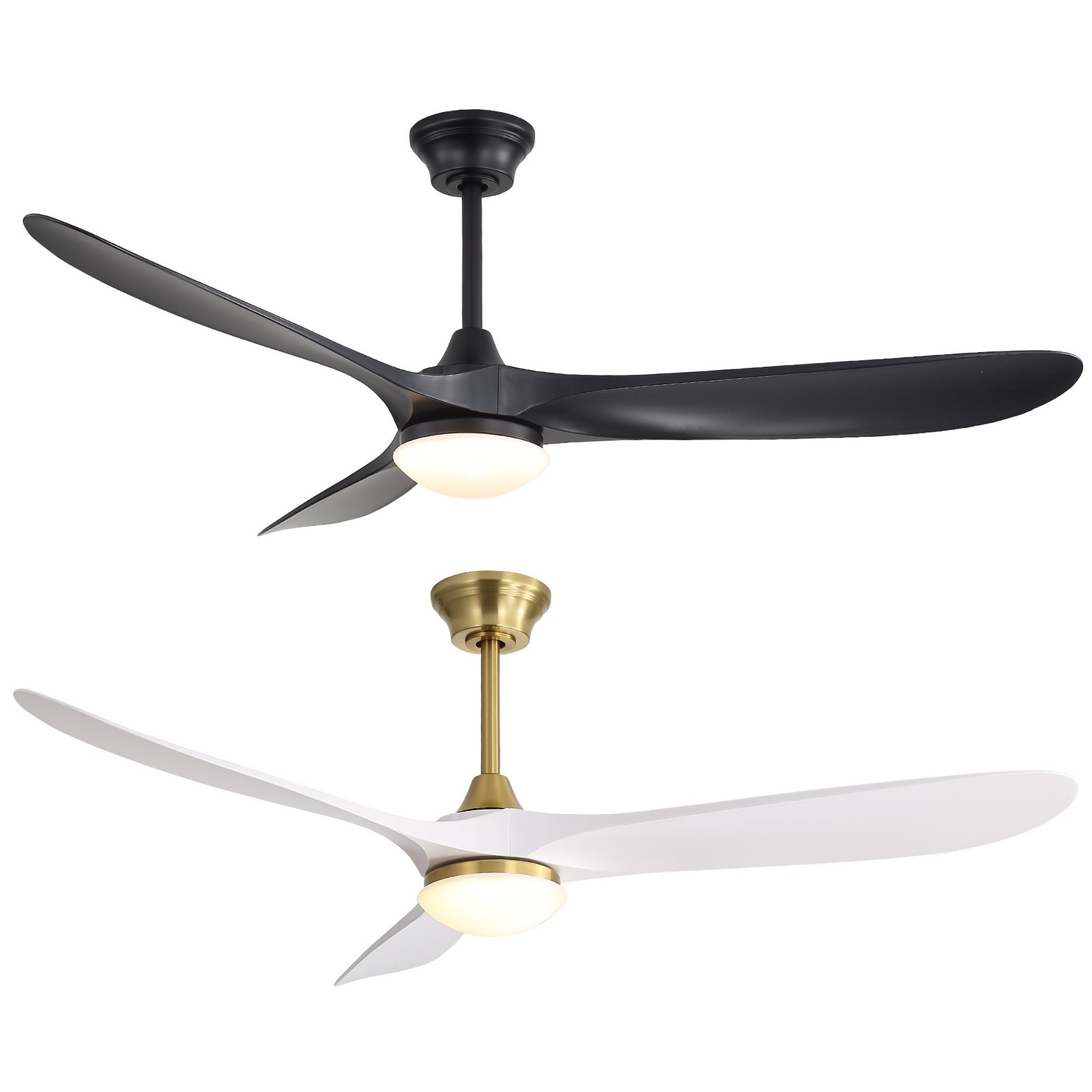 60'' Outdoor Ceiling Fan w/ Integrated LED Light & Remote Dimmable 3CCT 6 Speed