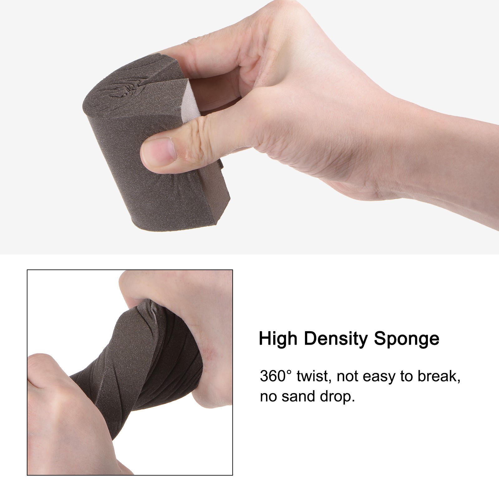 6pcs Sanding Sponge Blocks 120-180 Grit Foam Sanding Block, 200x70x25mm