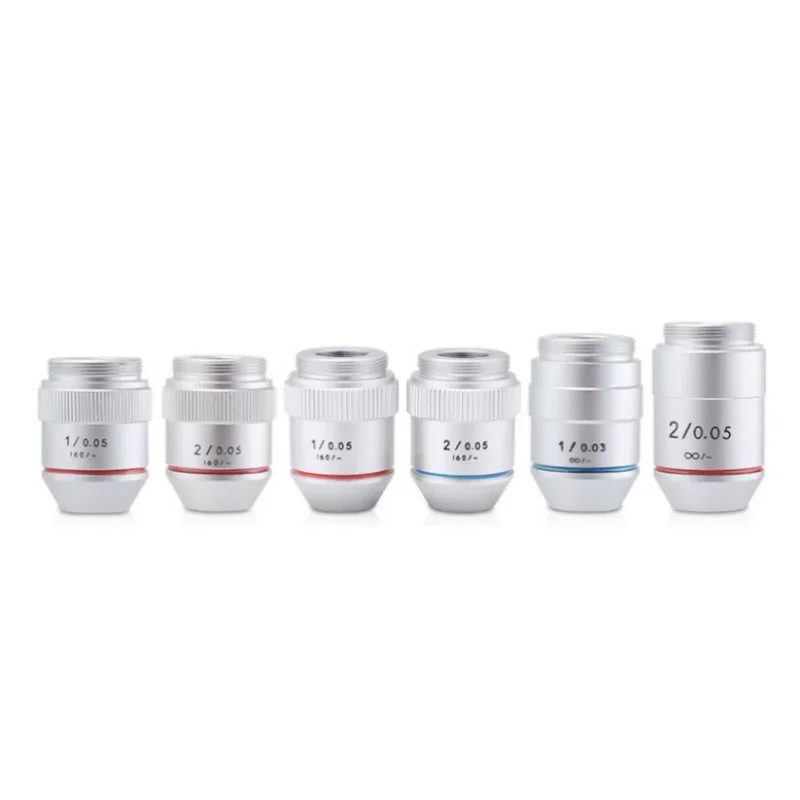 Microscope objective lens 1x/2x Infinite distance Professional Achromatic