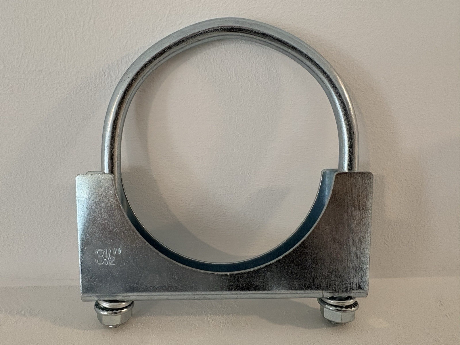 3 1/2 Inch Heavy Duty Exhaust Clamp 3/8 Inch U-Bolt Zinc Coated