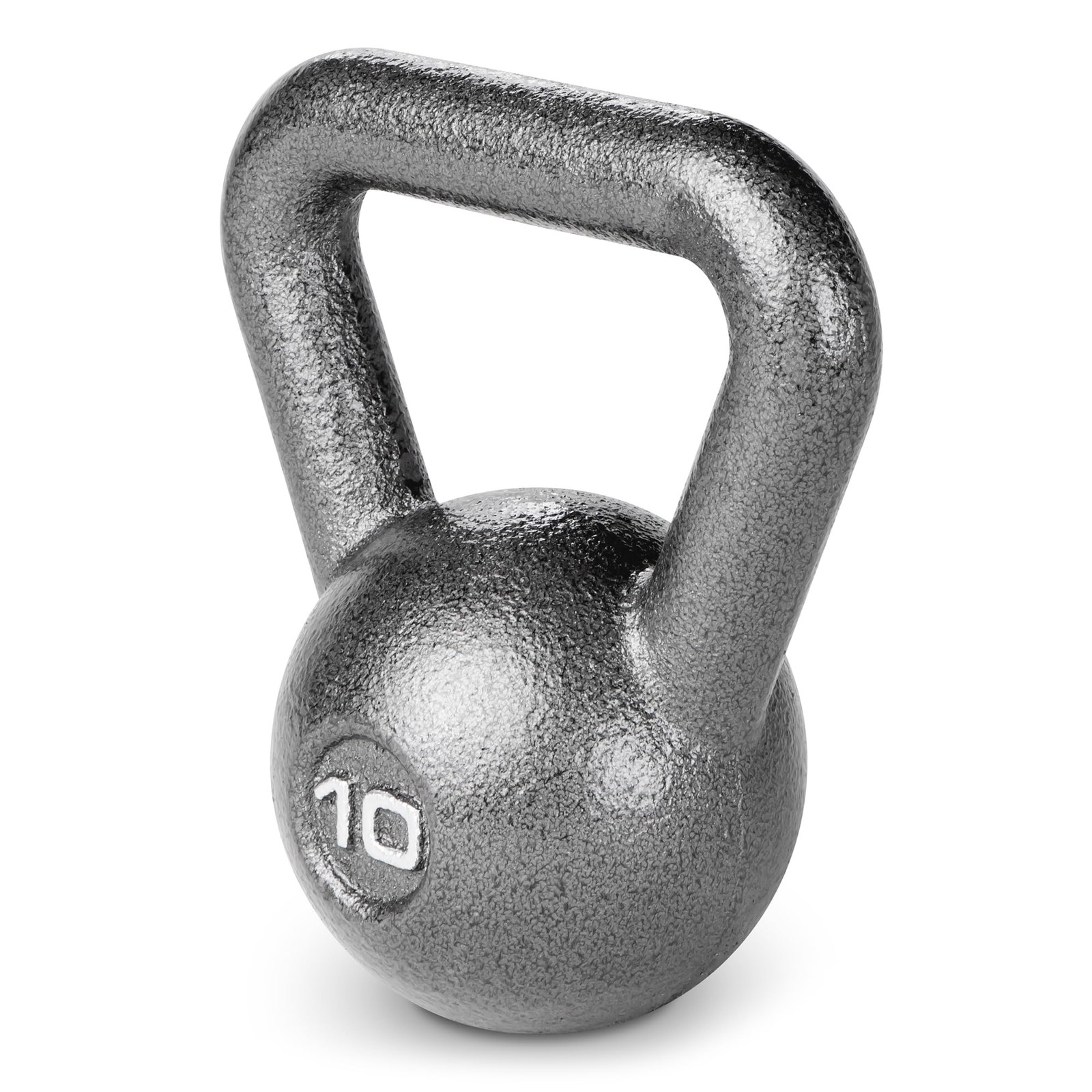 10lb Cast Iron Kettlebell for Home Gym Workouts - Black Fitness Weight