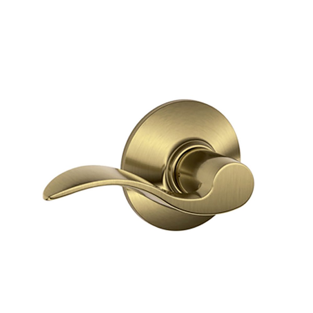 Schlage F170-ACC-609-LH Single Dummy Accent Lever Antique Brass