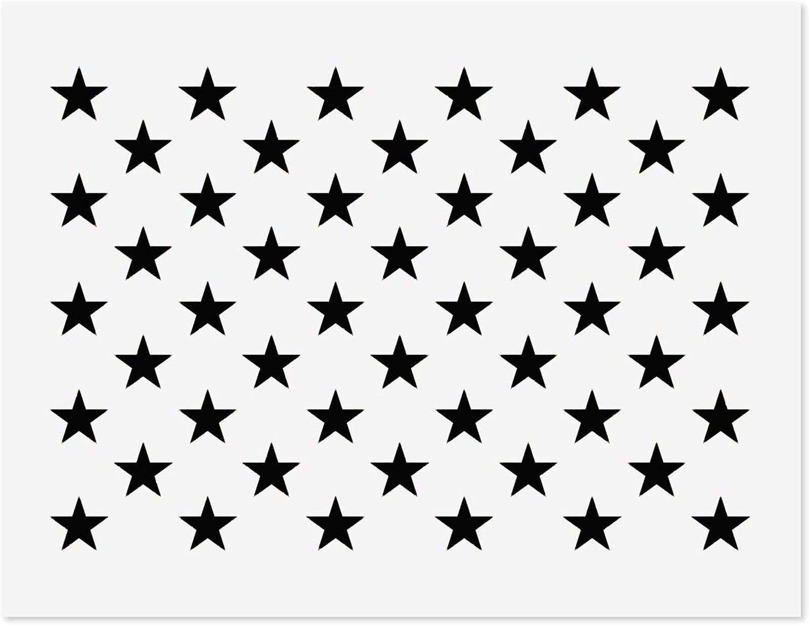 50 Stars Stencil Template - Reusable 4th of July American Flag 50 Stars Patte...