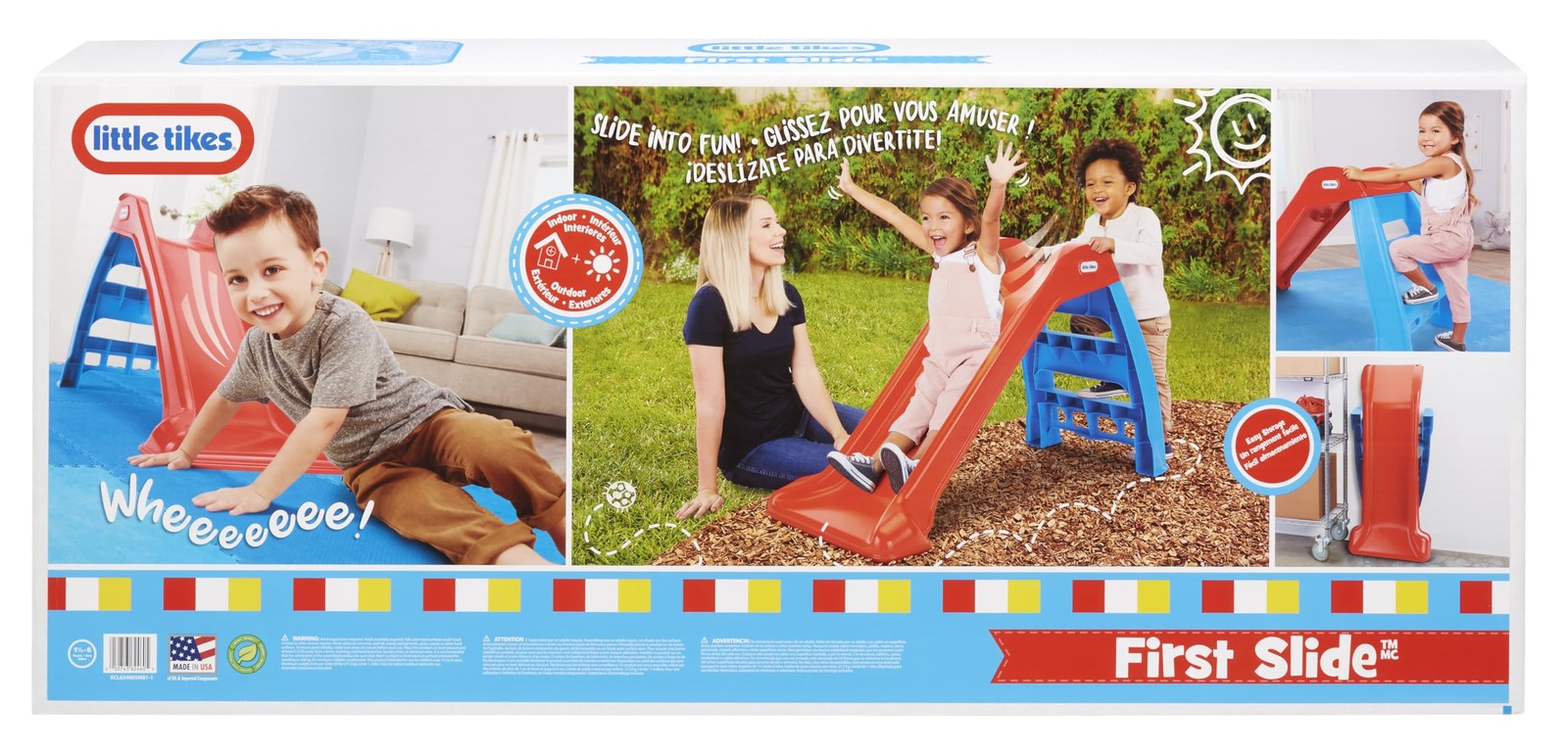 First Slide for Kids, Easy Set Up for Indoor Outdoor, Easy to Store, for Todd...