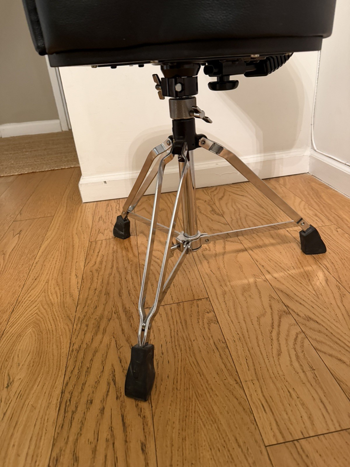 Ahead Spinal Glide Saddle Top Drum Throne with Backrest - Black