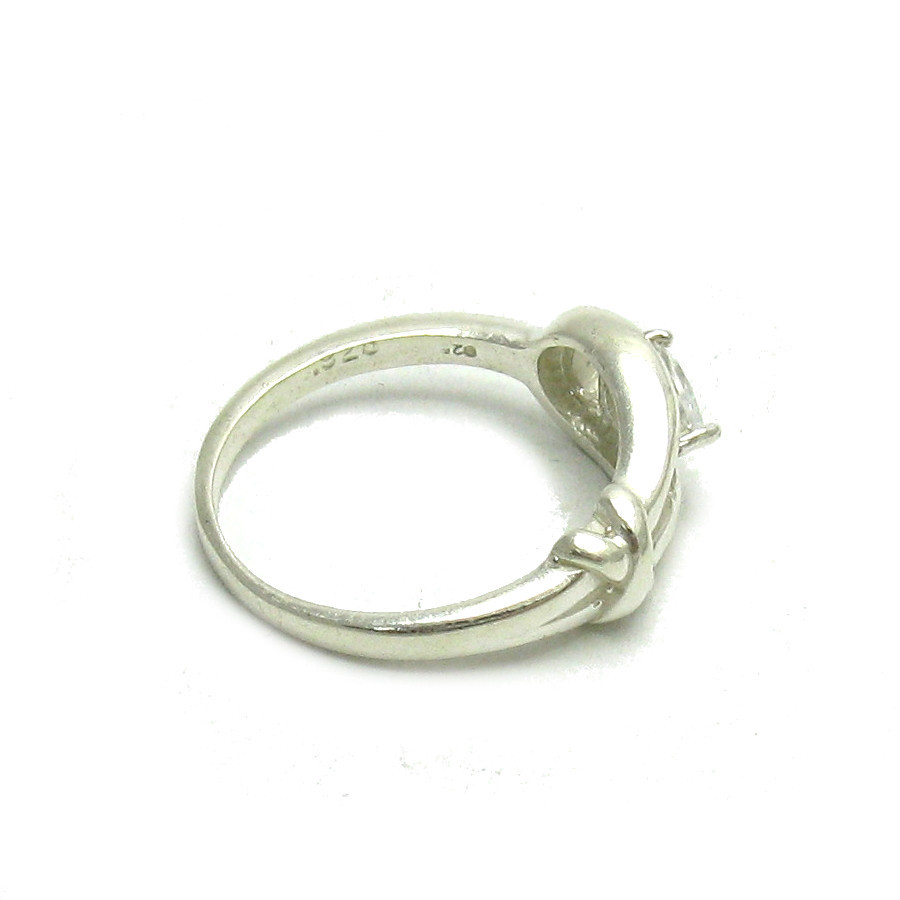 Stylish Sterling Silver Ring Solid 925 With Cubic Zirconia Handcrafted