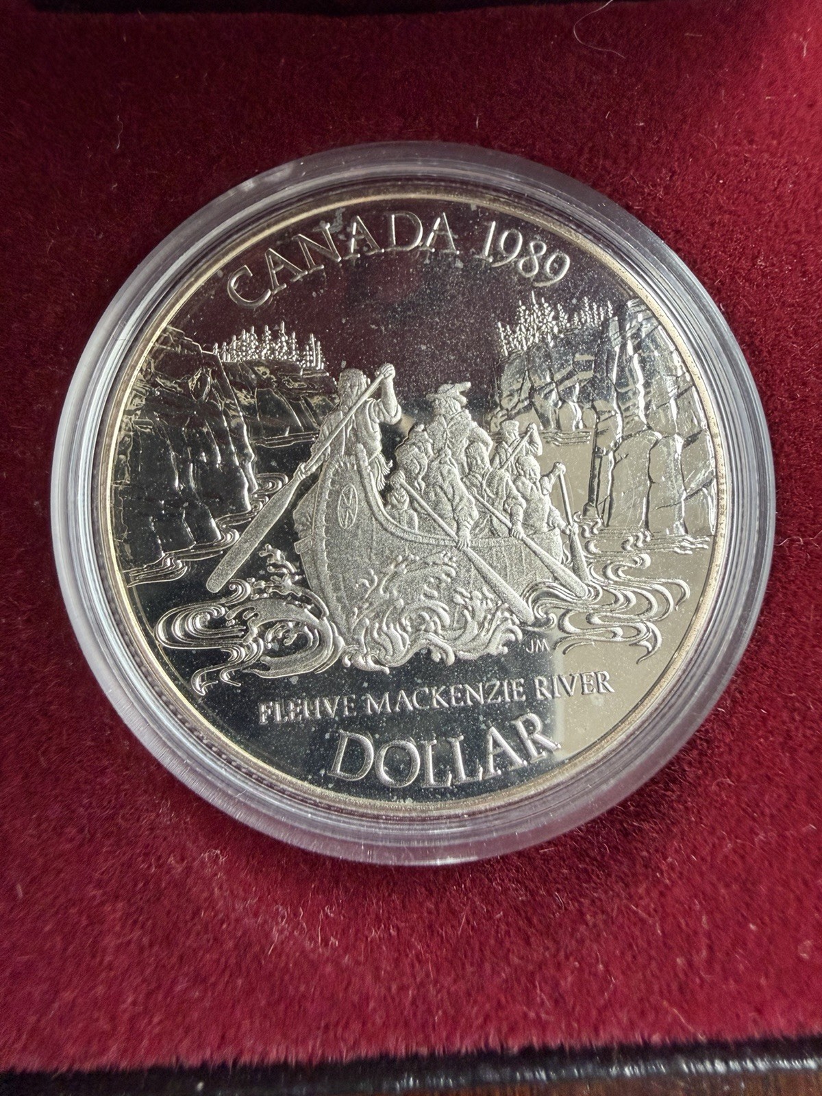 1989 Canada Silver Dollar Proof 50% Silver w/ Box & COA RCM