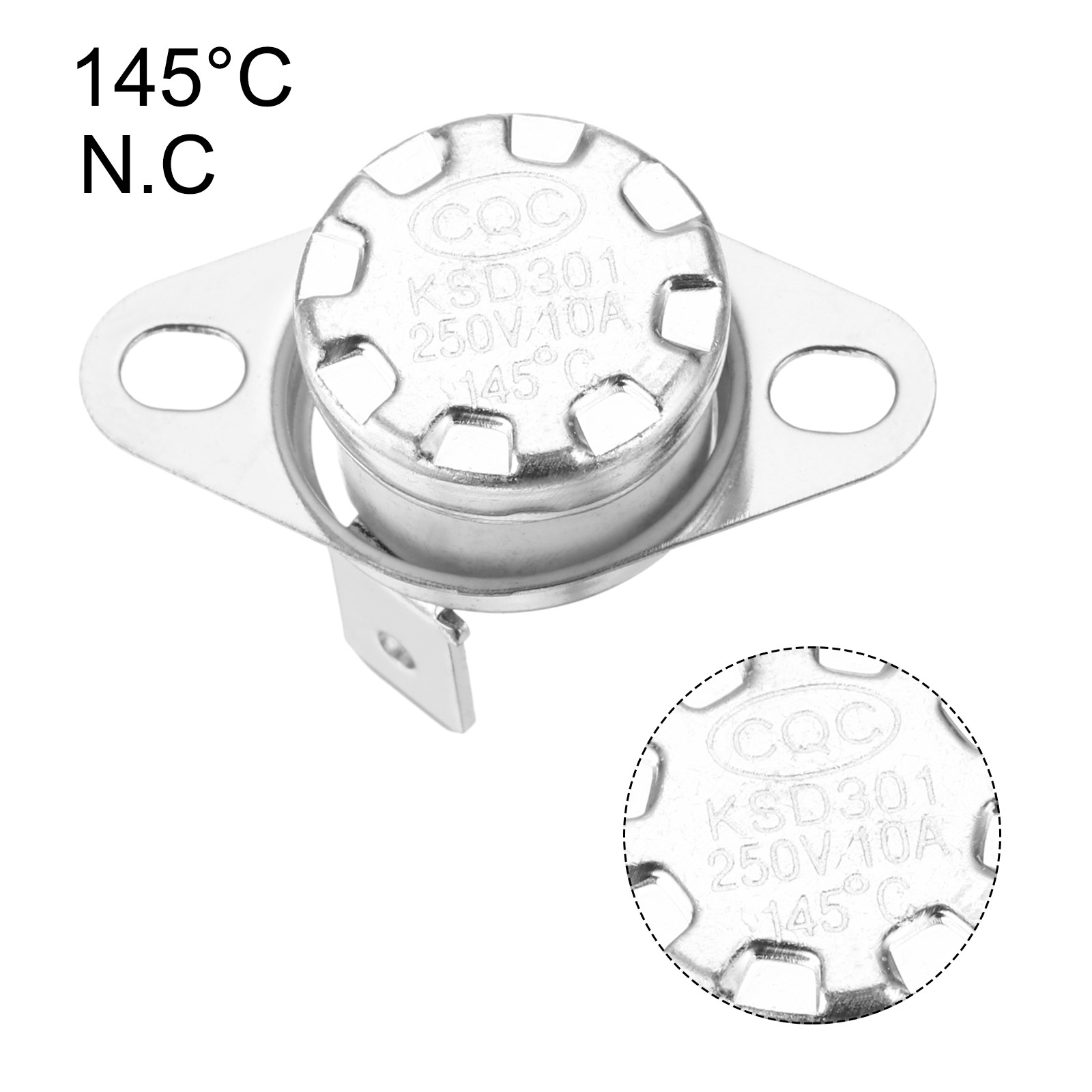 Temperature Control Switch , Thermostat , 145°C , 10A , N.C 5pcs