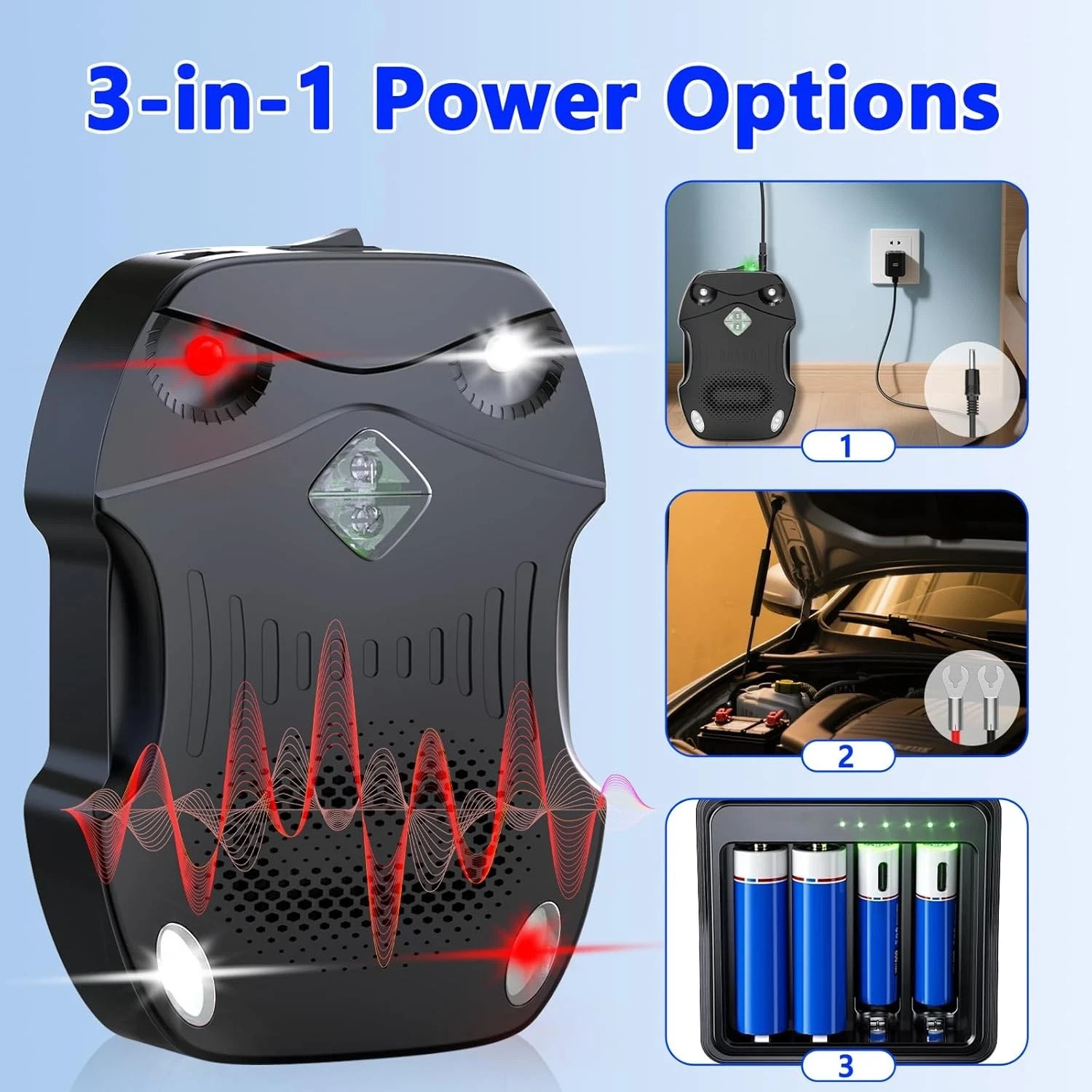 CAR ULTRASONIC MOUSE REPELLER VEHICLE RAT RODENT PEST ANIMAL DETERRENT REPELLENT