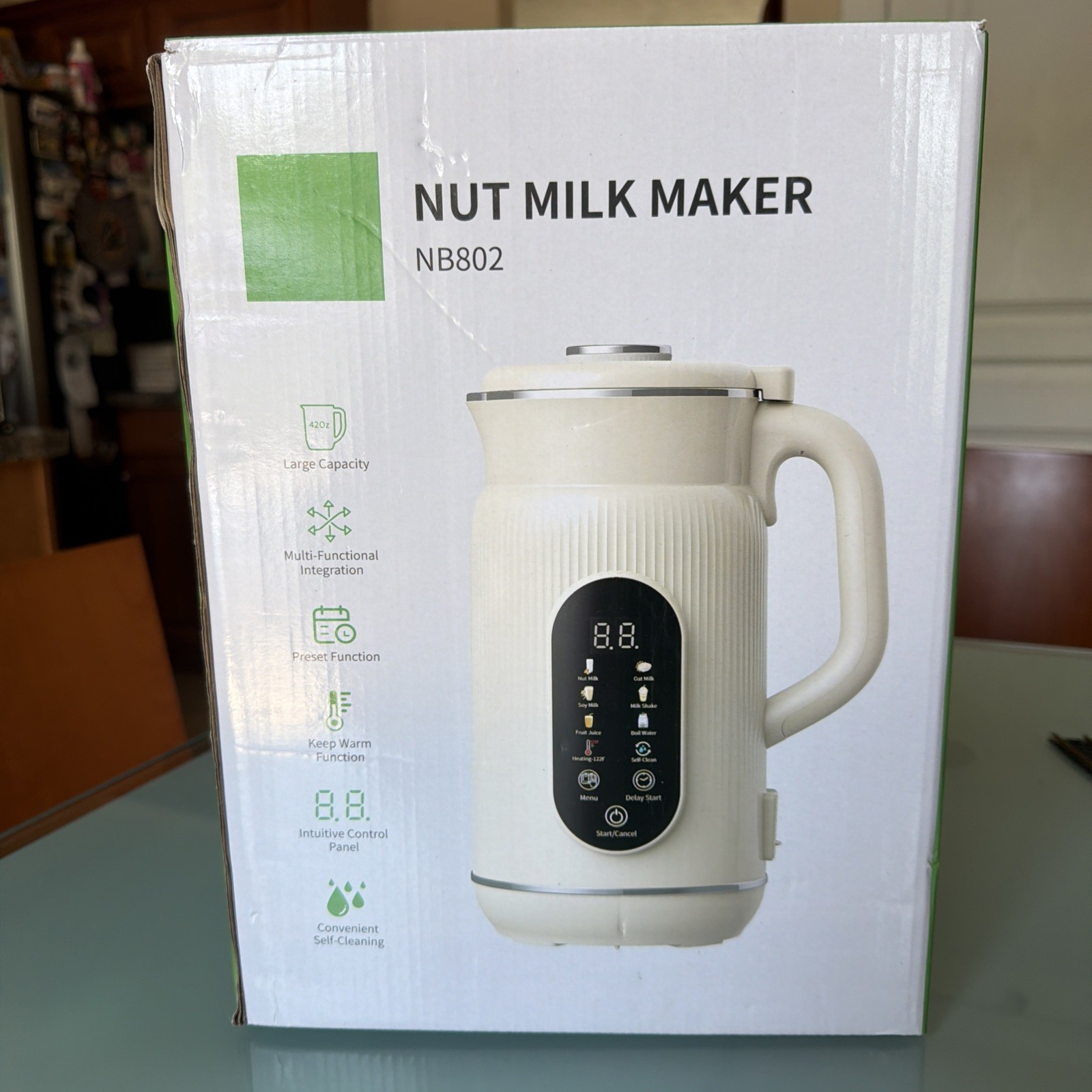 42oz Smart Nut Milk Maker, 9-in-1 Plant Milk Machine for Almond, Oat, Soy NEW!