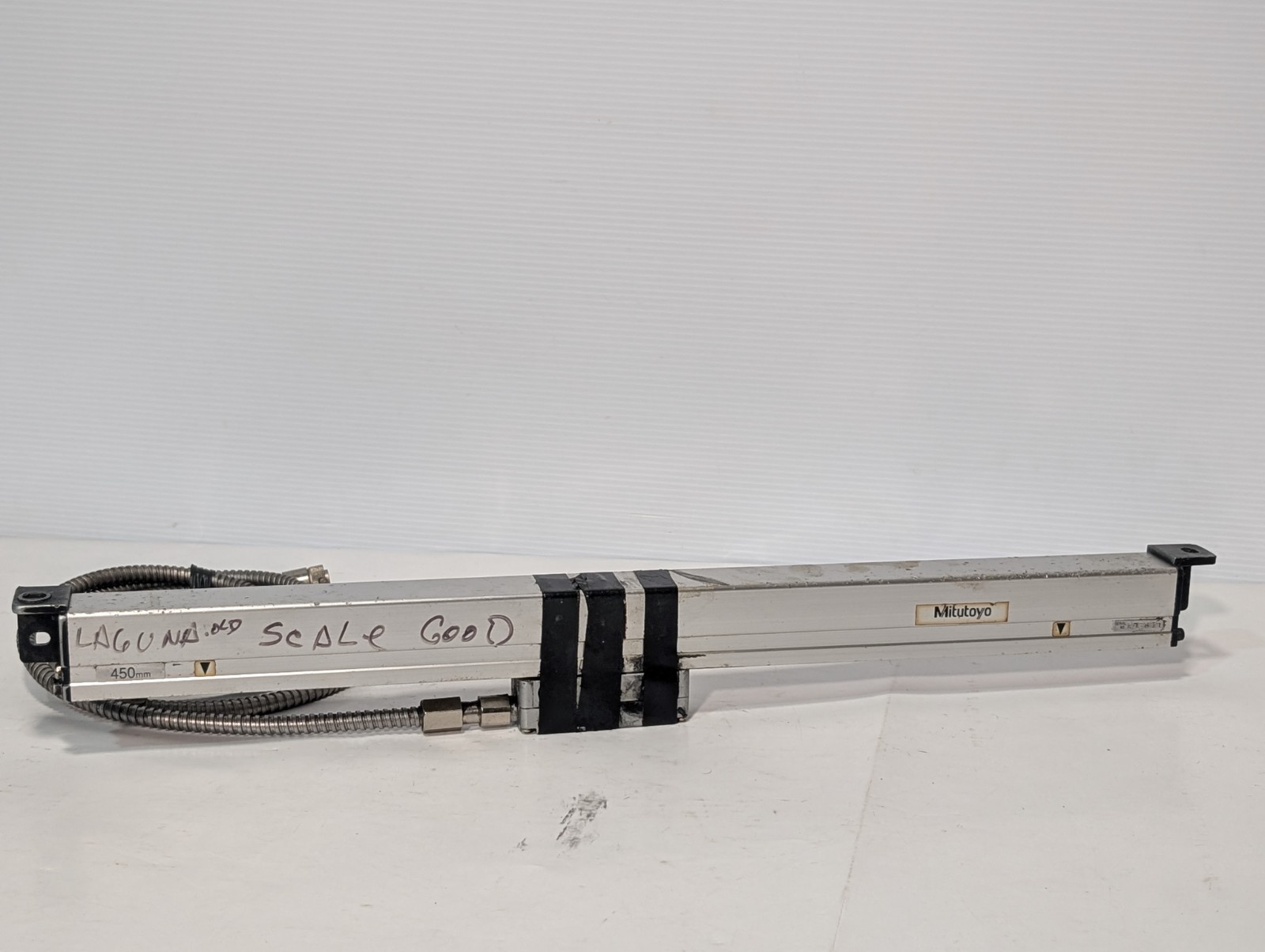Assorted Mitutoyo linear encoder scale components, sensor cable *FOR PARTS*
