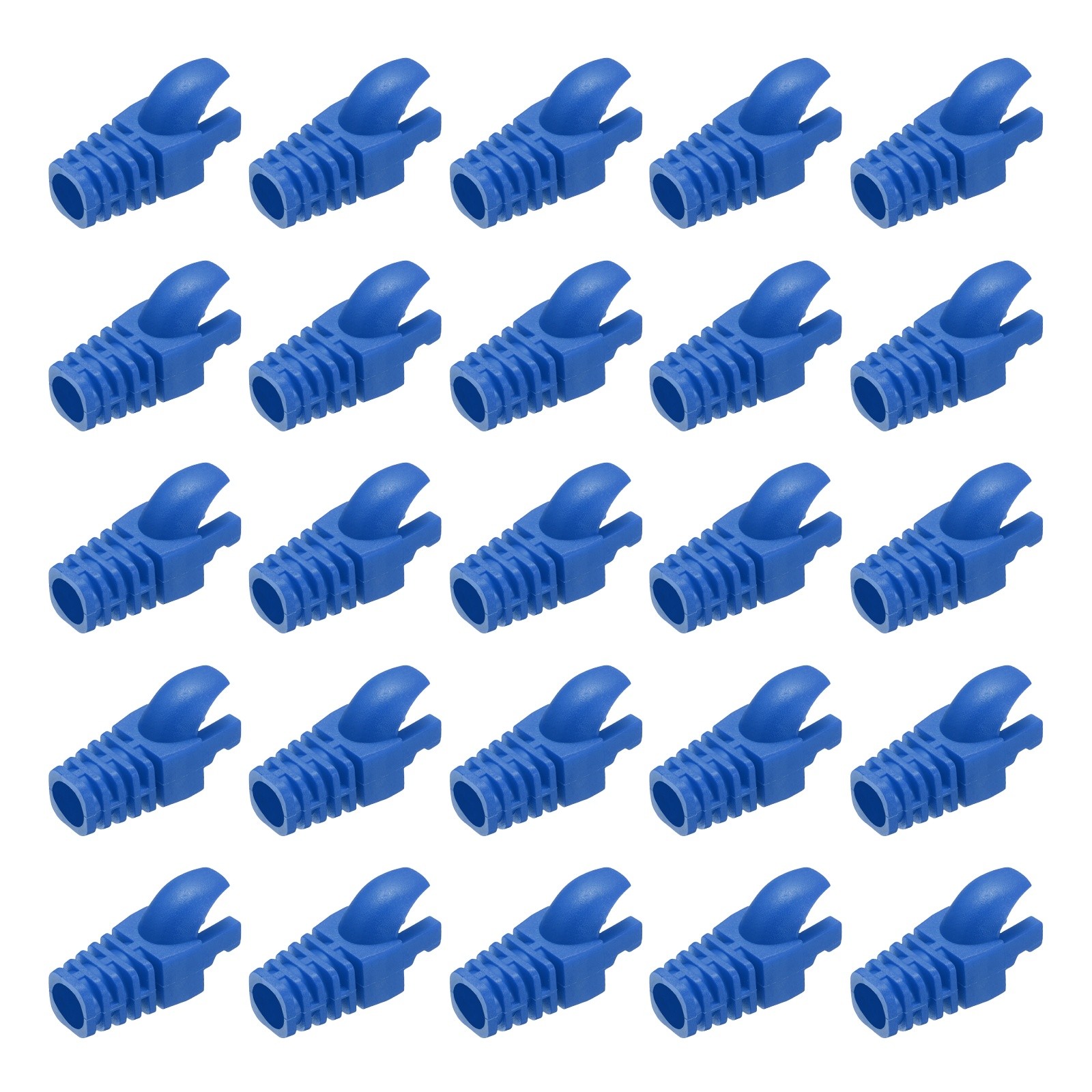 200Pcs RJ45 Plug Connector Cover Cat5 Cat5E Cat6 Cat7 Wire Guard Sleeves, Blue