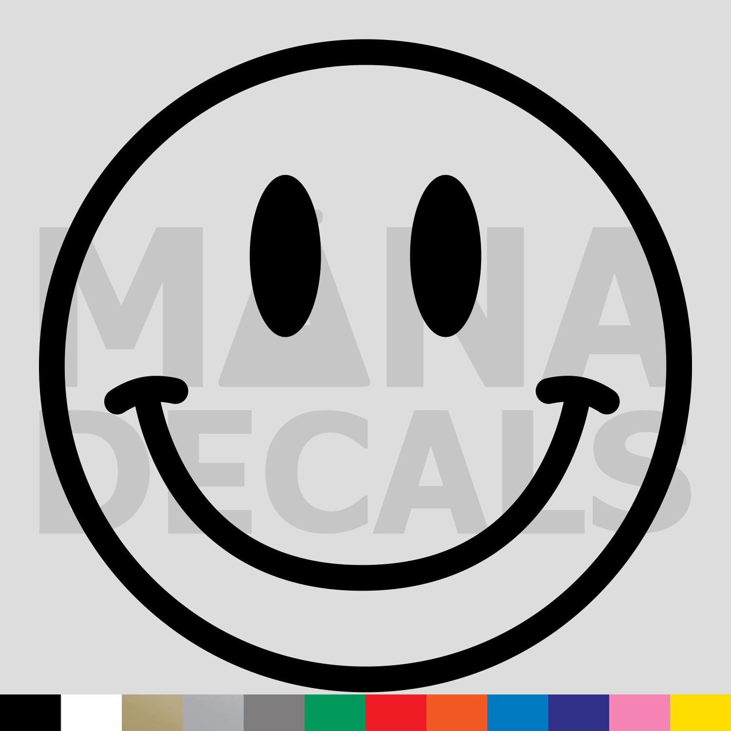 Smiley Face Vinyl Die Cut Decal Sticker - Vintage Retro Happy Smile