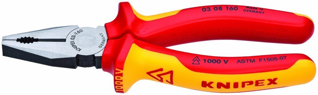 KNIPEX 03 08 160 SBA Combination Pliers 1000V Insulated