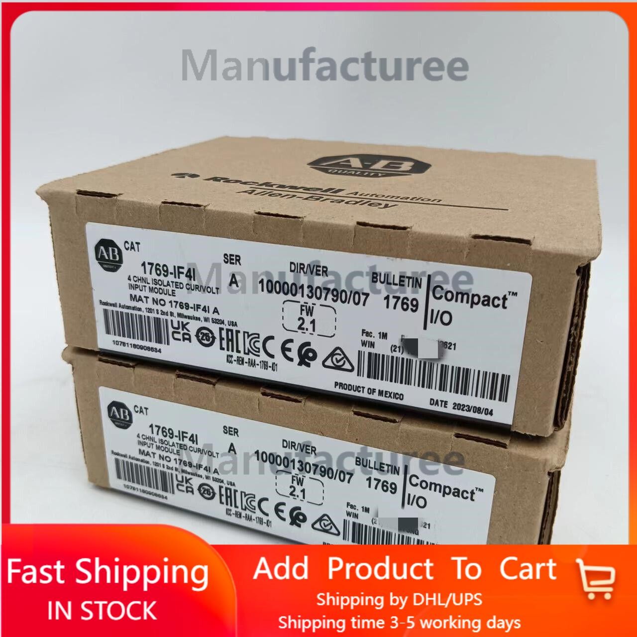 New Factory Sealed AB 1769-IF4I SER A Compact I/O Analog Input Module 1769IF4I