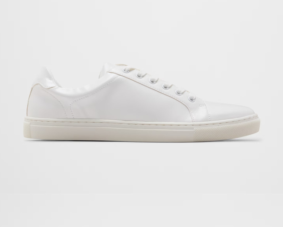 New Hot Style Banana Republic Vegan Leather Sneakers, Color: White