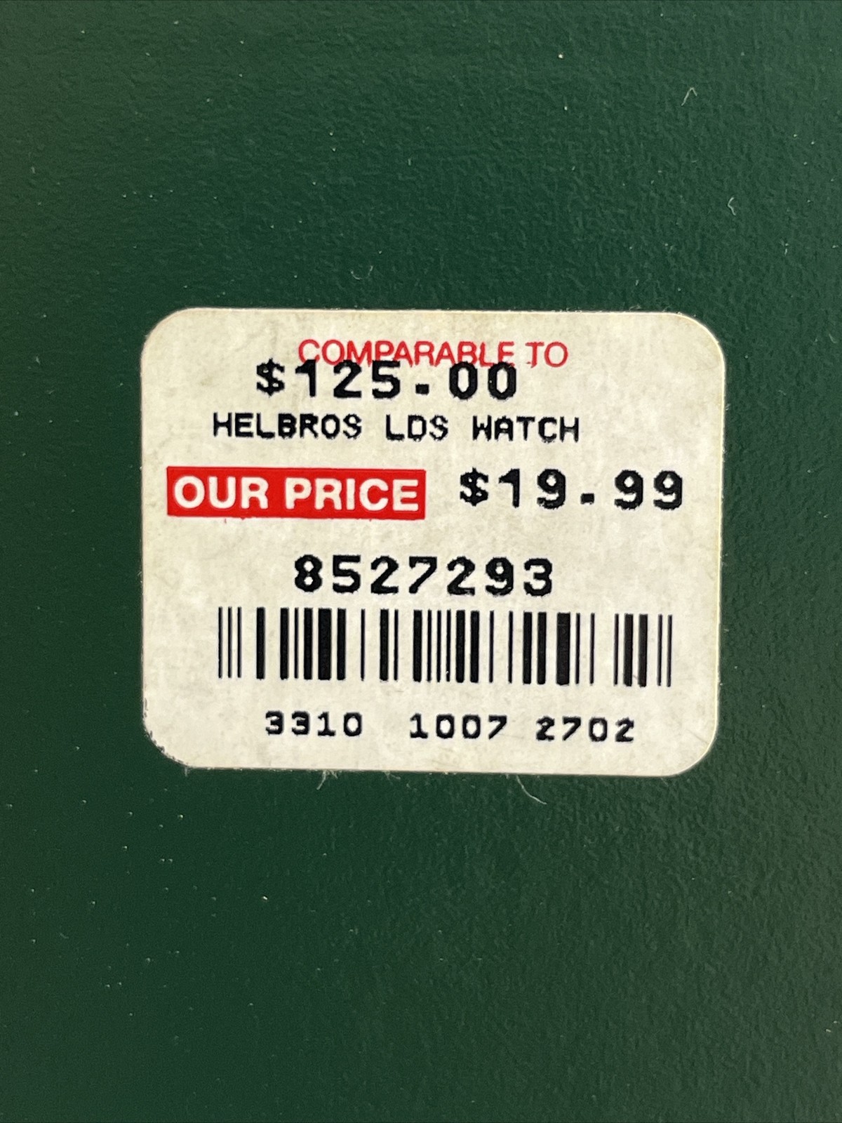 Vintage HELBROS Green LDS HARD SHELL DISPLAY BOX