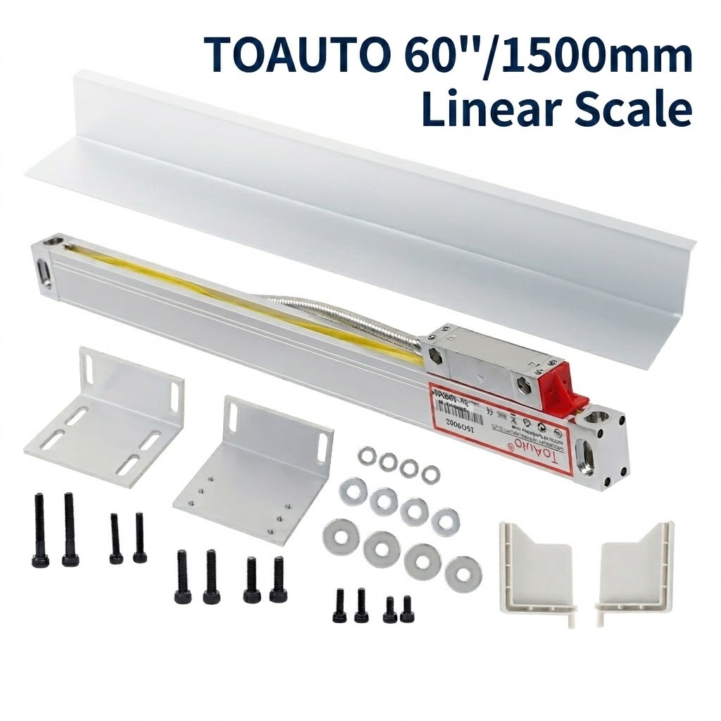 ToAuto 60'' TTL Linear Glass Scale 1500mm 5um for CNC Bridgeport Milling Machine