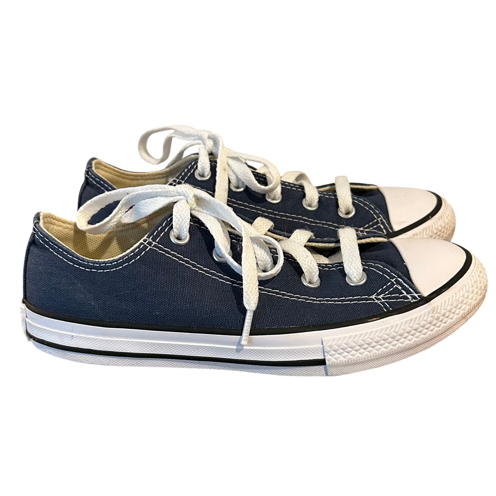 Converse All Star Chuck Taylor Low Top Sneakers Size 2  Kids Navy Blue Shoes