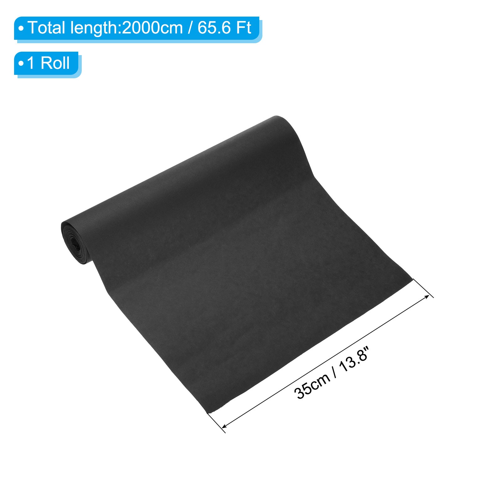 65.6Ft x 13.8Inch Calligraphy Practice Paper Roll Black