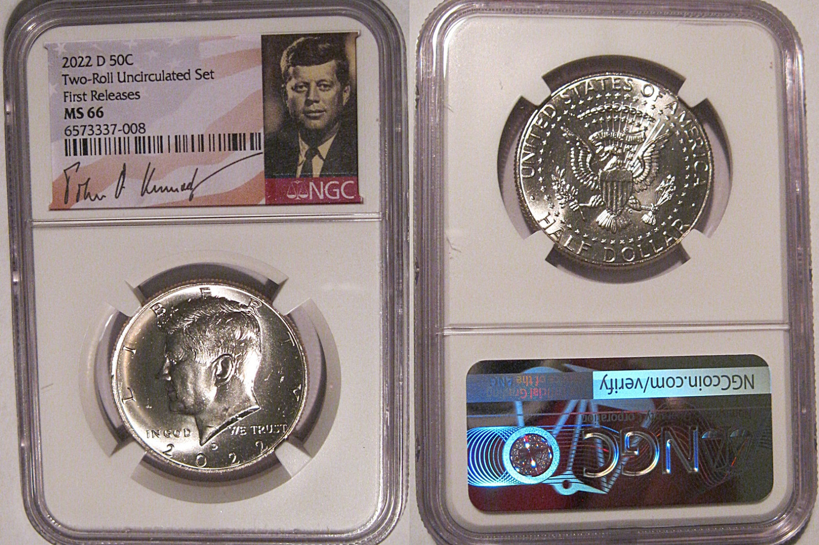 2022 D Kennedy Half Dollar 50c NGC MS 66 FIRST RELEASES