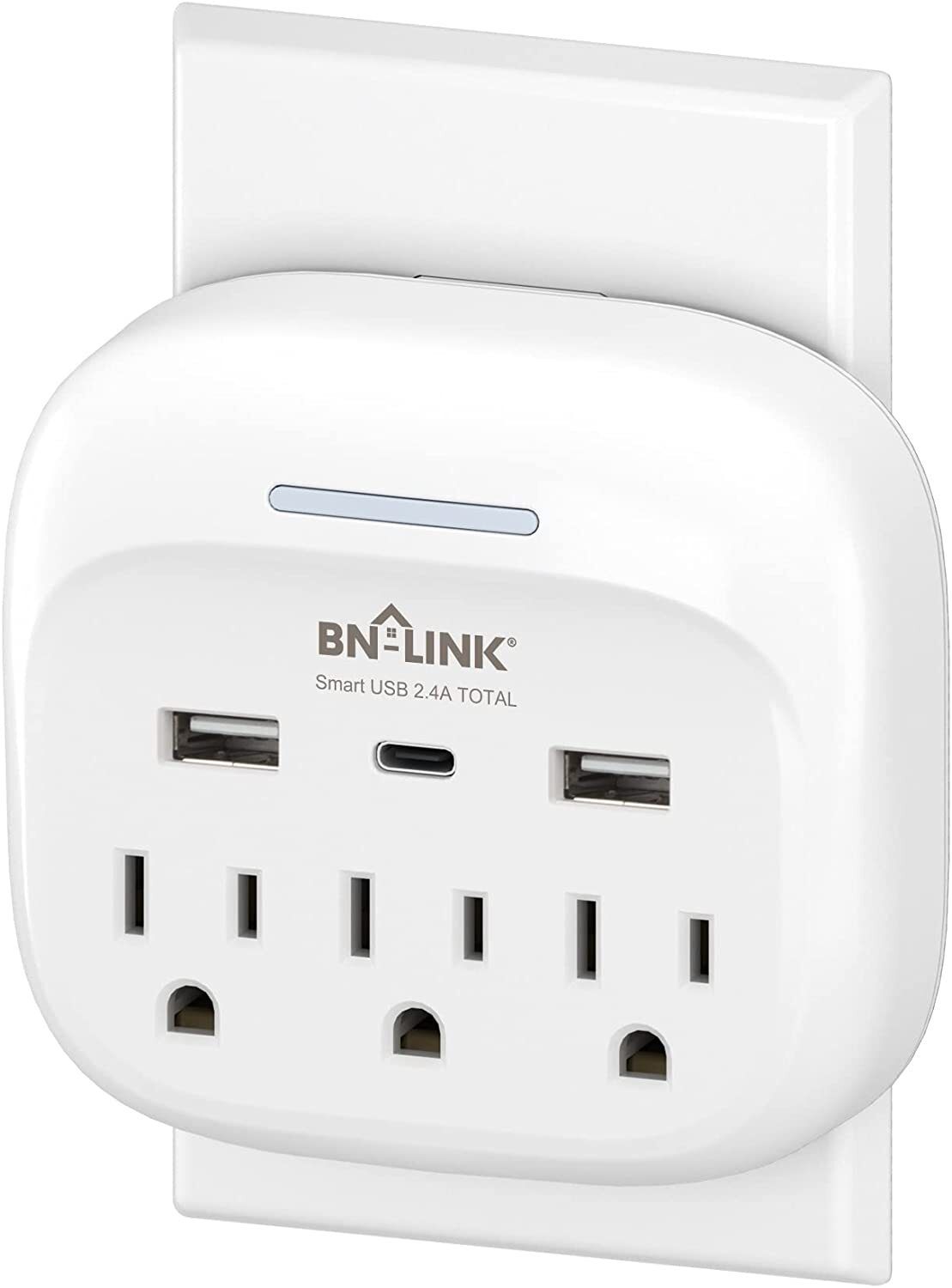 3 Outlet Extender 600J Surge Protector With 3 USB Charger Port Wall Adapter Tap