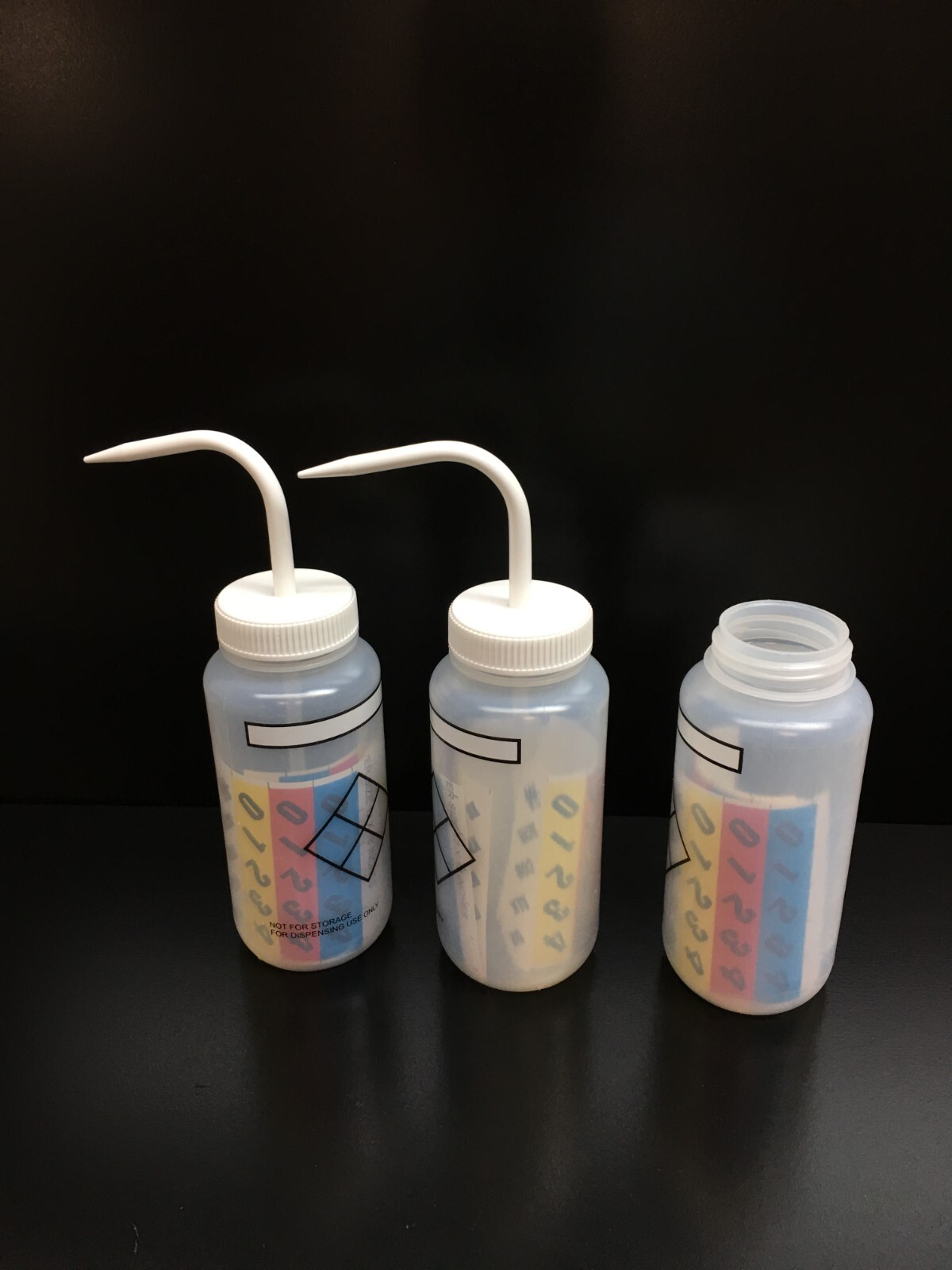 Chemglass Cat No CG-1131-V-007 Bottle Washing LDPE 500mL Self Venting Lot 3 PCS